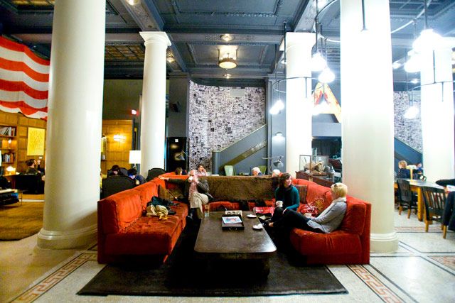 The lobby at The Ace Hotel.